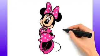 Como Dibujar Minnie Mouse | Fácil Tutorial De Dibujo Paso A Paso