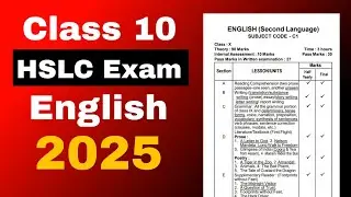 Class 10 New HSLC 2025 English syllabus মেট্ৰিক পৰীক্ষা ২০২৫ Syllabus SEBA board Assam