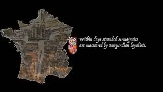 Armagnac Burgundian Civil War (1407-1435) motion graphic animation clip