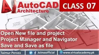 Open New File in AutoCAD | Project Manager & Navigator | Save & Save As File Command in AutoCAD 07