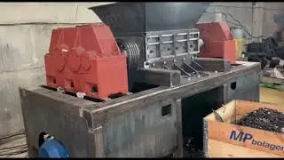 Утилизация автомобильных запчастей. Шредер двухвальный