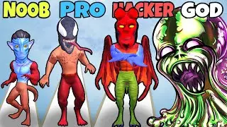 NOOB vs PRO vs HACKER vs GOD in Clone Rush