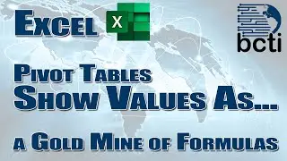 Microsoft Excel - Show Values As (Extra Calculations for Pivot Tables)