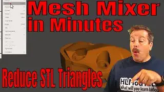 Reduce STL file triangles & size with Meshmixer Tinkercad Import steps