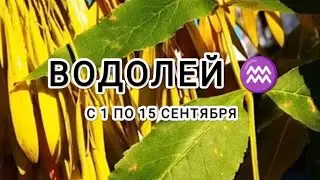 ВОДОЛЕЙ ♒ таро прогноз с 1 по 15 сентября &Aquarius tarot forecast from 1 to 15 September