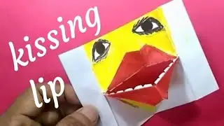 Lip/mouth kiss/talk/smile paper origami craft || How to make hot lip/mouth  by using  a diy paper