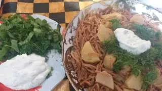 🌹Как готовить без мяса😋макаронбирён🇹🇯