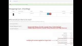 Allow To Apply Multi Gift Vouchers - OpencartTools