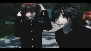 ||MMD||OC|| .: three people groups be like :. || Shawn, Riley, & Akane