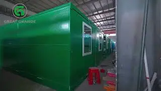 Two connections foldable container house customization