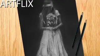 Drawing beautiful portrait #9 | SOLITUDE | ArtFlix |