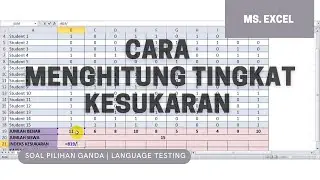 Uji Tingkat Kesukaran Soal Pilihan Ganda dengan Ms. Excel