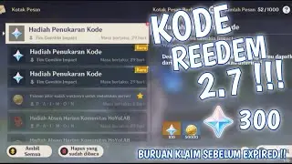 KODE REEDEM TERBARU 2.7 !!! FREE 300 PRIMOGEMS - Genshin Impact