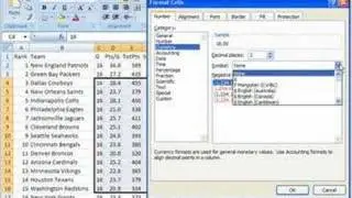 Format cell data in Excel