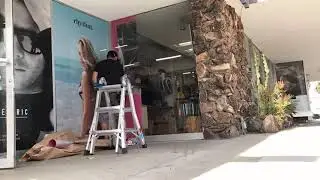 Time laps installing window perf vinyl