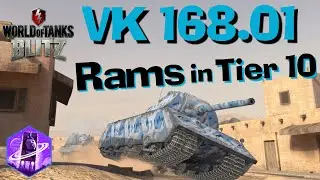 WOT Blitz VK 168.01 Ramming in Tier 10 Battle \\ Gravity Mode