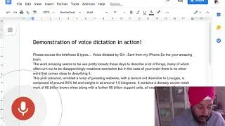 Demonstration of voice dictation in action  Google Docs   Edited