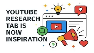 #youtube previous research tab is now Inspiration . #youtuber