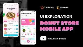 Donut Store Mobile App - UI Exploration by Qinov
