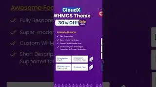 Enjoy a 30% discount on all our WHMCS themes. 