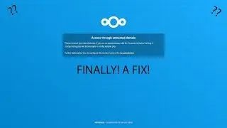 How to Fix Nextcloud Untrusted Domain Error