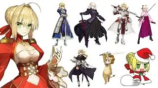 TODAS LAS SABERS (Saber-verse, Artoria Pendragon, Fate Series)