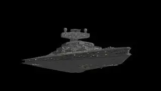 Star Destroyer Drops out of Hyperspace | 4K Blender Animation