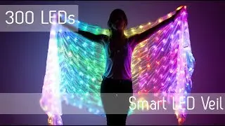 SMART LED Bellydance Silk Veil 300LEDs /Light Up Veil for Bellydance performance _B15