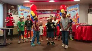 Kids dance during Kobe's 6th birthday celebration