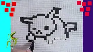 Dessin in Pixel Art. Comment Dessiner Pokémon Pikachu