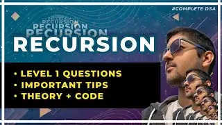 Recursion - Level 1 Questions (Theory + Code + Tips)