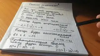 сложение рациональных чисел