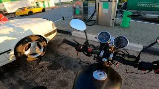 Поставил спортивный руль на мопед альфа (М1нск)