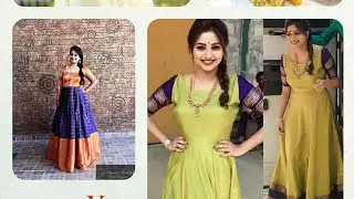 convert old patti saree into designer anarkali dress/ pattu sarees reuse ideas / fashionlifewithmeen
