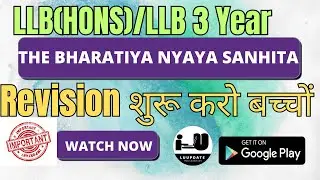 BNS Act || The Bharatiya Nyaya Sanhita -BNS || Lucknow university llb 5 years syllabus 2024 ||