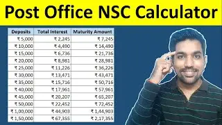 Post Office NSC Calculator | National Saving Certificate Interest Calculation