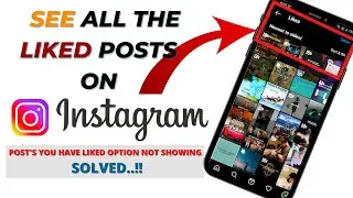 How to See Liked Posts on Instagram  | Instagram posts you've liked option not showing