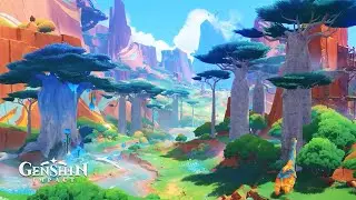 Natlan Beautiful Scenery, Environment & Creatures 4K | Genshin Impact 5.0