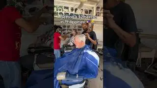 Getting a $2 haircut in The Philippines! #philippines #haircut #filipino #travelphilippines #travel