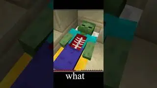 Scary zombie operation in Minecraft 
