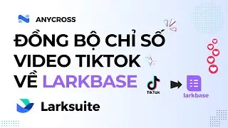 Hướng dẫn đồng bộ dữ liệu chỉ số video tiktok của nhà sáng tạo tiktok về larkbase tự động Anycross
