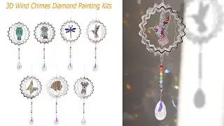 3D Wind Chimes DIY Point Drill Diamond Painting Crystal Wall Ornaments Kits