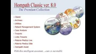 HOMPATH CLASSIC 8 .Homoeopathic Software for Repertirization and finding remedy