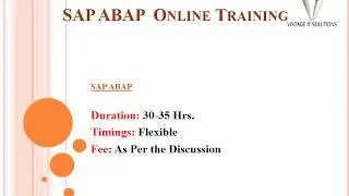 SAP ABAP Online Training Video,SAP ABAP Course Content