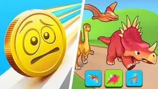 Coin Rush | Dino Shifting Dinosaur Games - All Level Gameplay - iOS, Android Gameplay