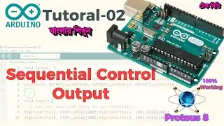 Sequential Output by Arduino | Arduino Tutorial | Proteus 8 | led blink Arduino | led chaser #TechBD