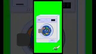 Download the best washing machine runs on green screen 