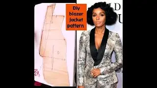 How to cut Shawl blazer jacket pattern