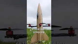 I made a rocket-boosted drone 🚀 #drone #engineering