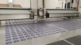 optical clear vinyl full color printing+white ink + kiss cut on Zund G3 2500 Aclick Inc Oct10 2019